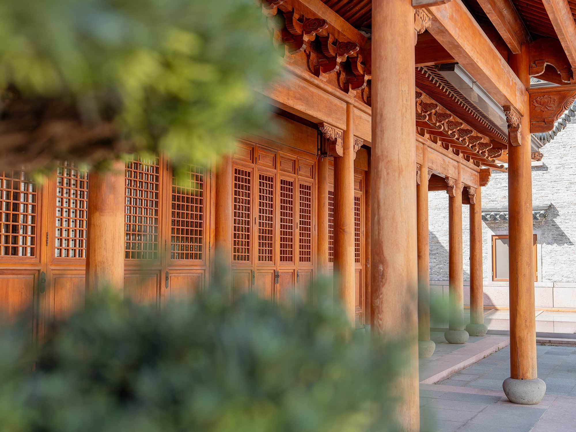 A Quiet Corner of the Chan Hall at Qita Temple