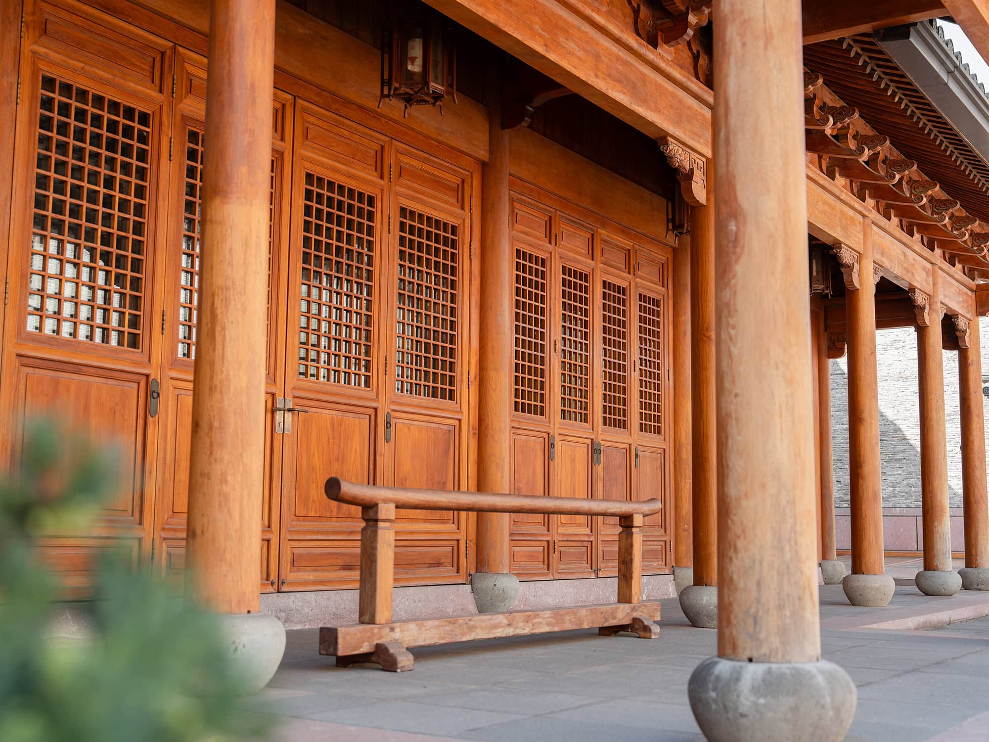 Main Entrance to the Chan Hall at Seven Pagodas Temple
