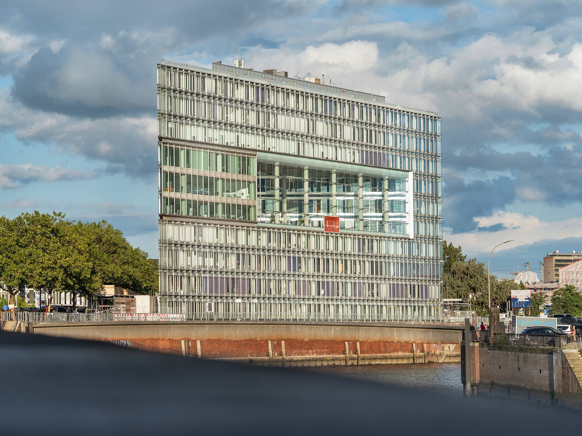 Contemporary glass architecture in HafenCity, Hamburg