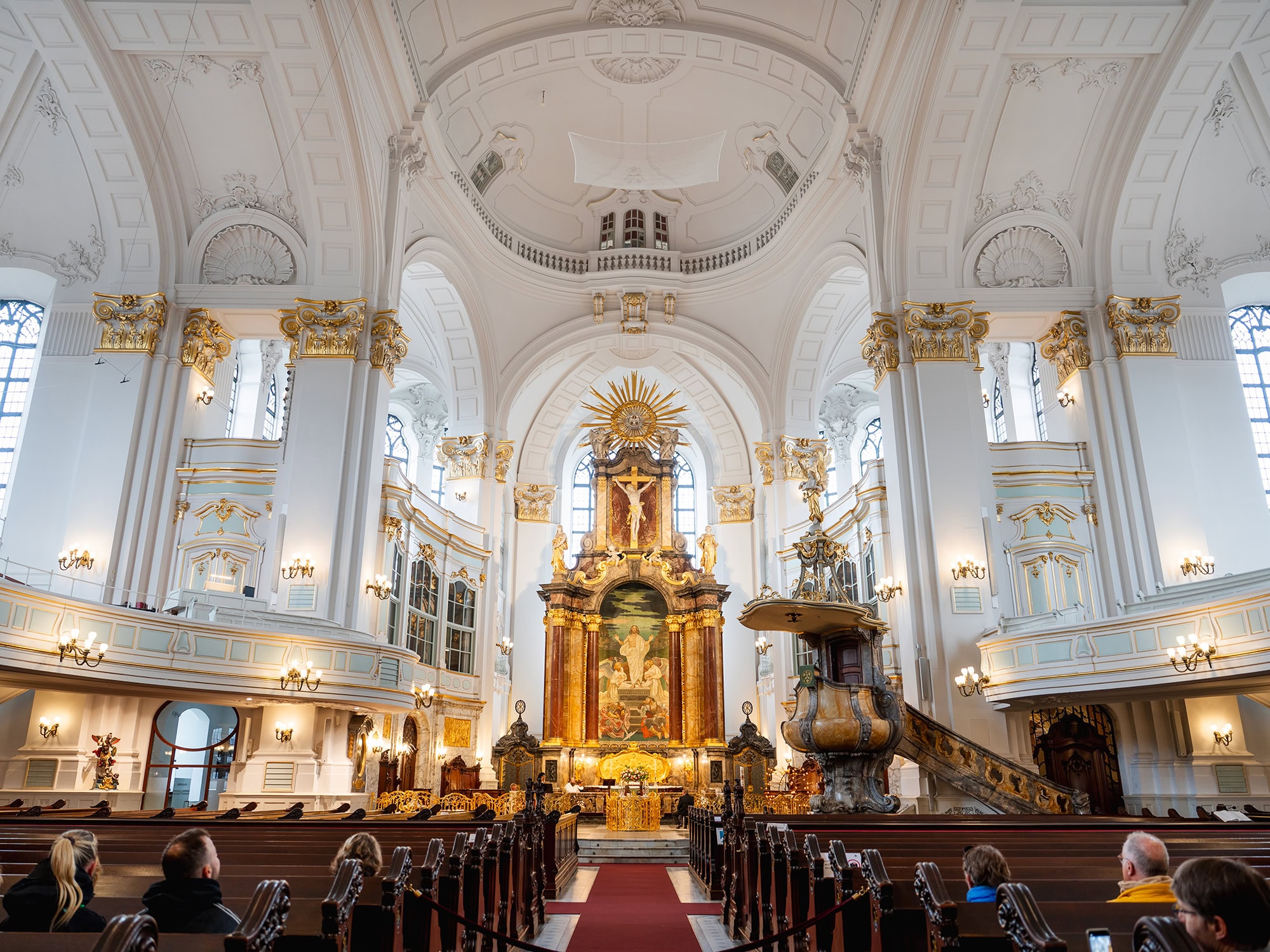 Interior of St. Michael’s Church in Hamburg