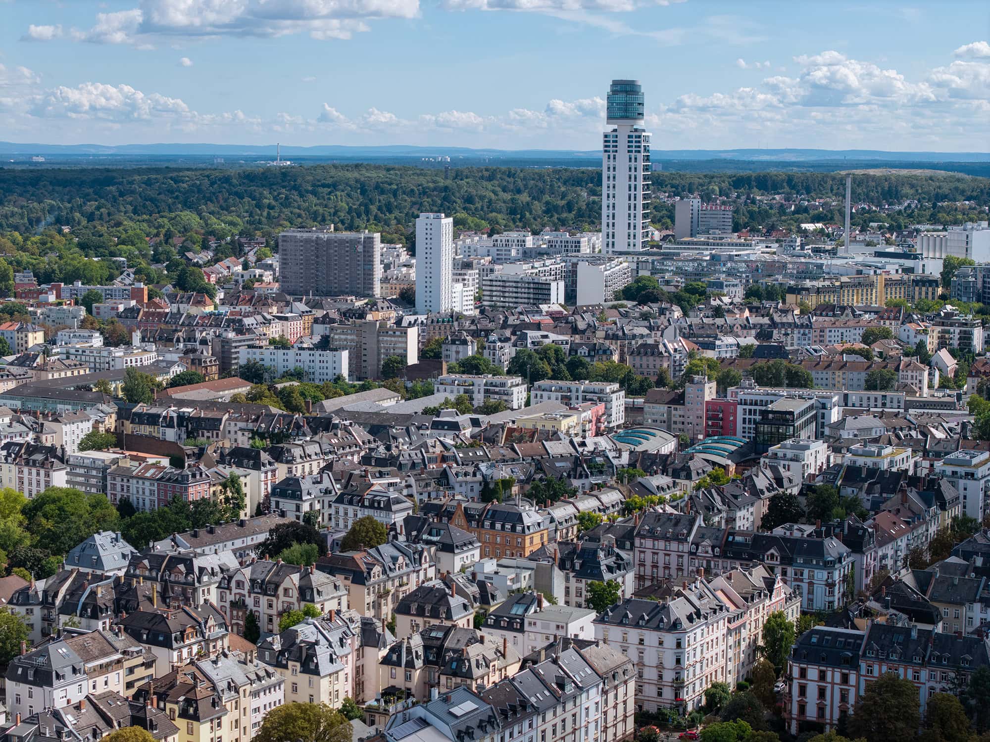 View of Frankfurt residential areas
