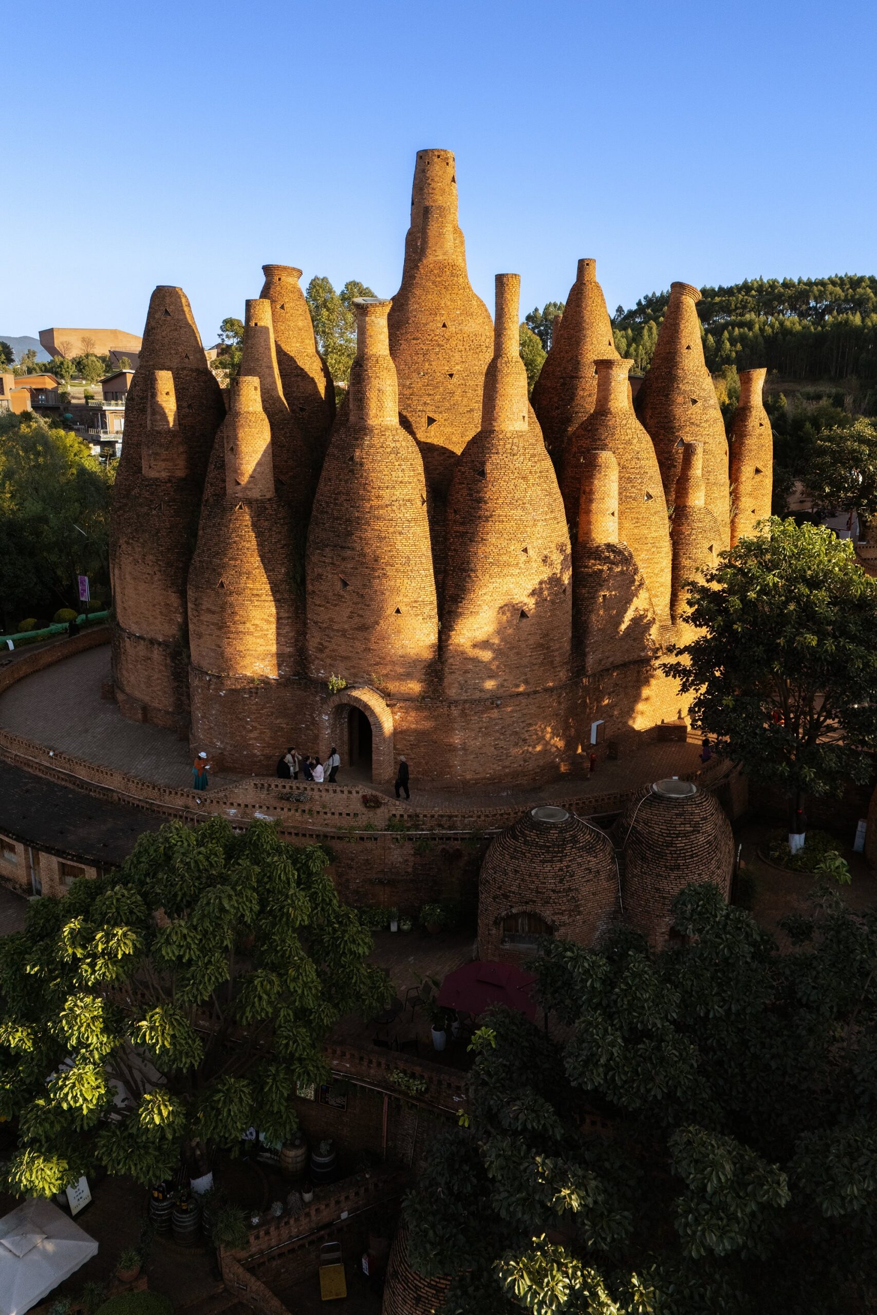 The Kaleidoscope Art Museum in Dongfengyun, surrounded by lush greenery in Honghe Dongfengyun town